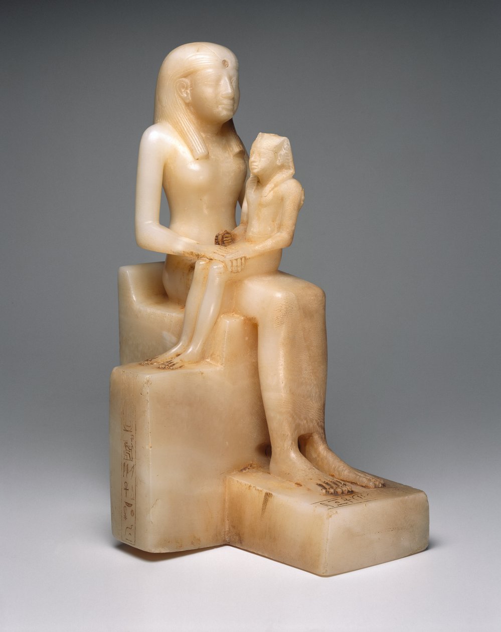 Pepy II i jego matka królowa Meryreankhnes, prawdopodobnie z Sakkary, Stare Królestwo (kalcyt) autorstwa Egyptian 6th Dynasty Egyptian 6th Dynasty