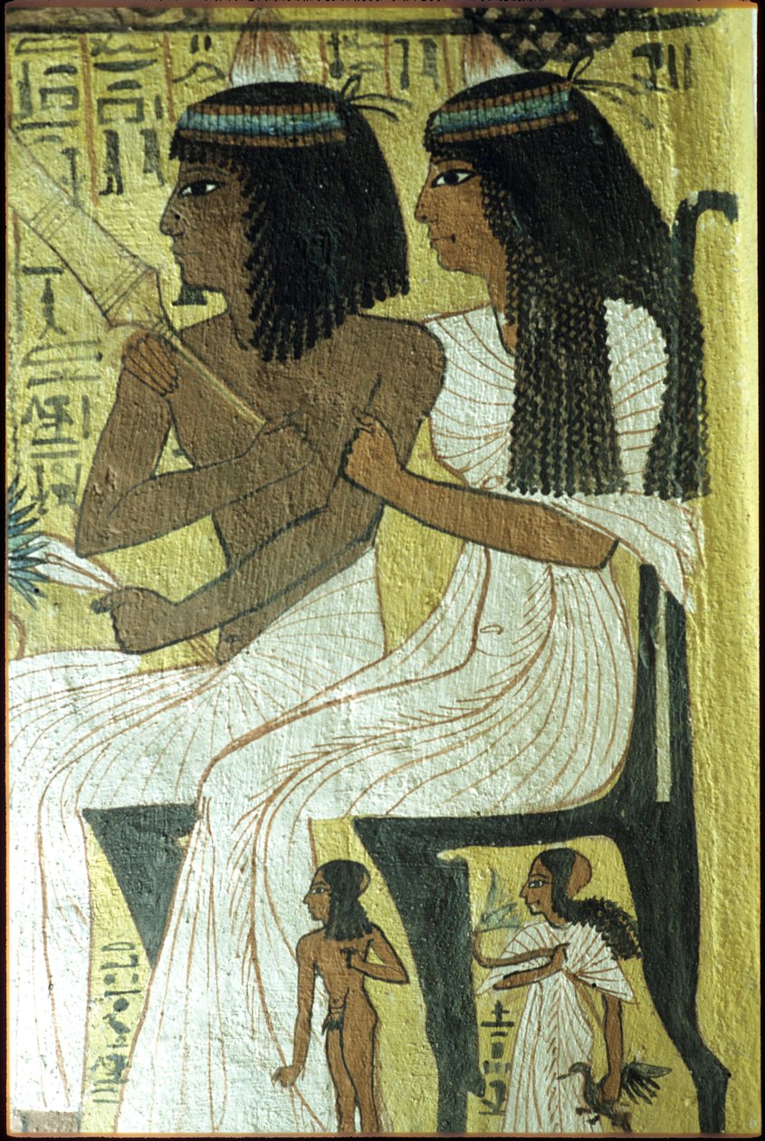 Starożytny Egipt, malowidło ścienne, grobowiec Sennedżema, grobowiec szlachty, Teby, Deir el Medina autorstwa Egyptian Egyptian