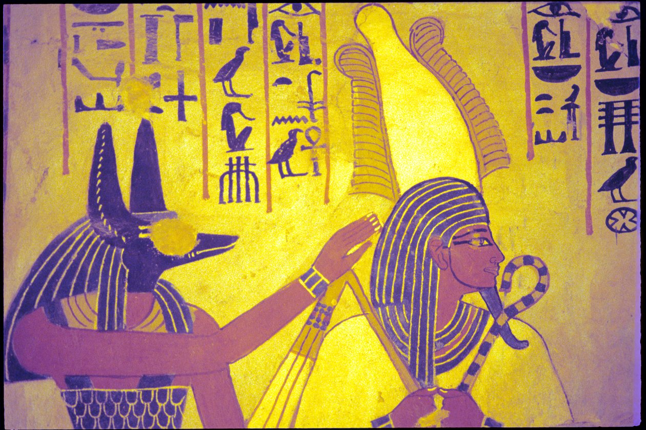 Muinainen Egypti, Seinämaalaus, Sennuferin hauta, Aatelisten hauta, Thebespolish autorstwa Egyptian Egyptian