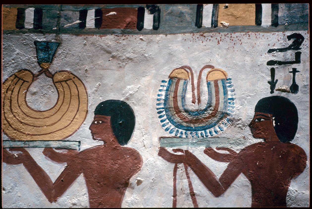 Starożytny Egipt, malowidło ścienne, grobowiec Sennufera, grobowiec szlachty, Teby autorstwa Egyptian Egyptian