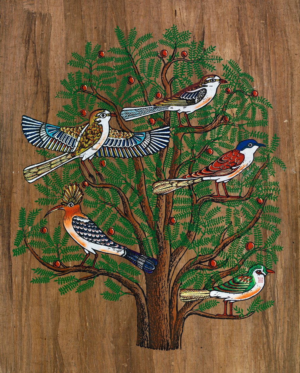 Sztuka egipska, Papirus egipski: Ptaki na drzewie, Coll, Part autorstwa Egyptian Egyptian