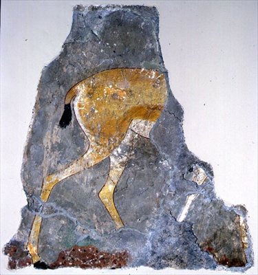 Fragment obrazu przedstawiającego gazelę autorstwa Egyptian Egyptian
