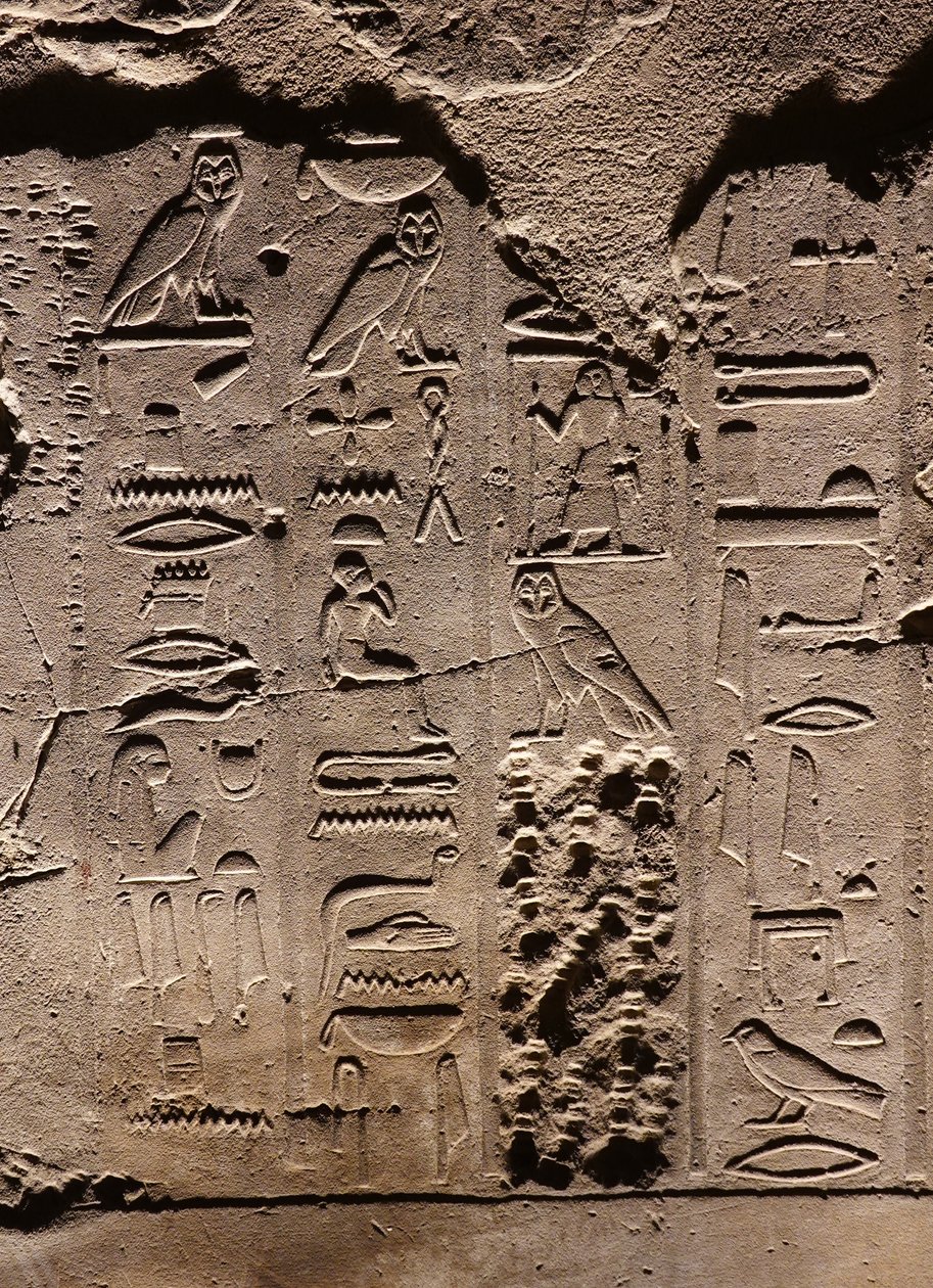Hieroglify. Świątynia Luksorska (relief) autorstwa Egyptian Egyptian