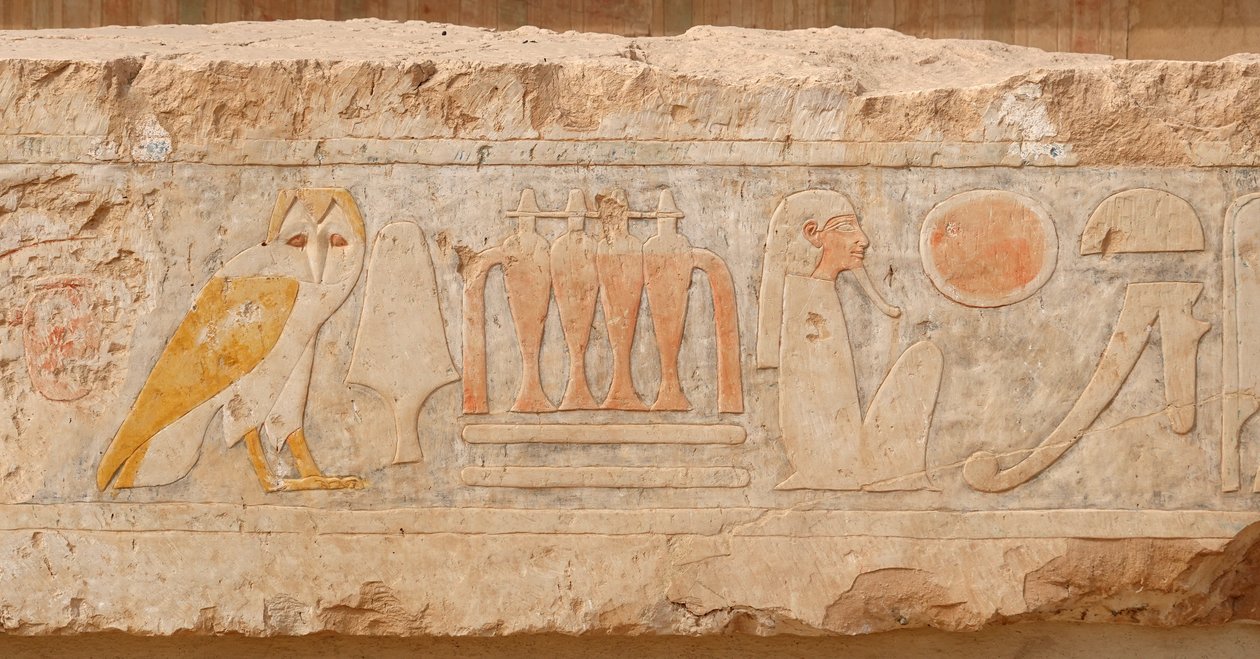 Niski relief. Świątynia pogrzebowa Hatszepsut, Deir el Bahari autorstwa Egyptian Egyptian