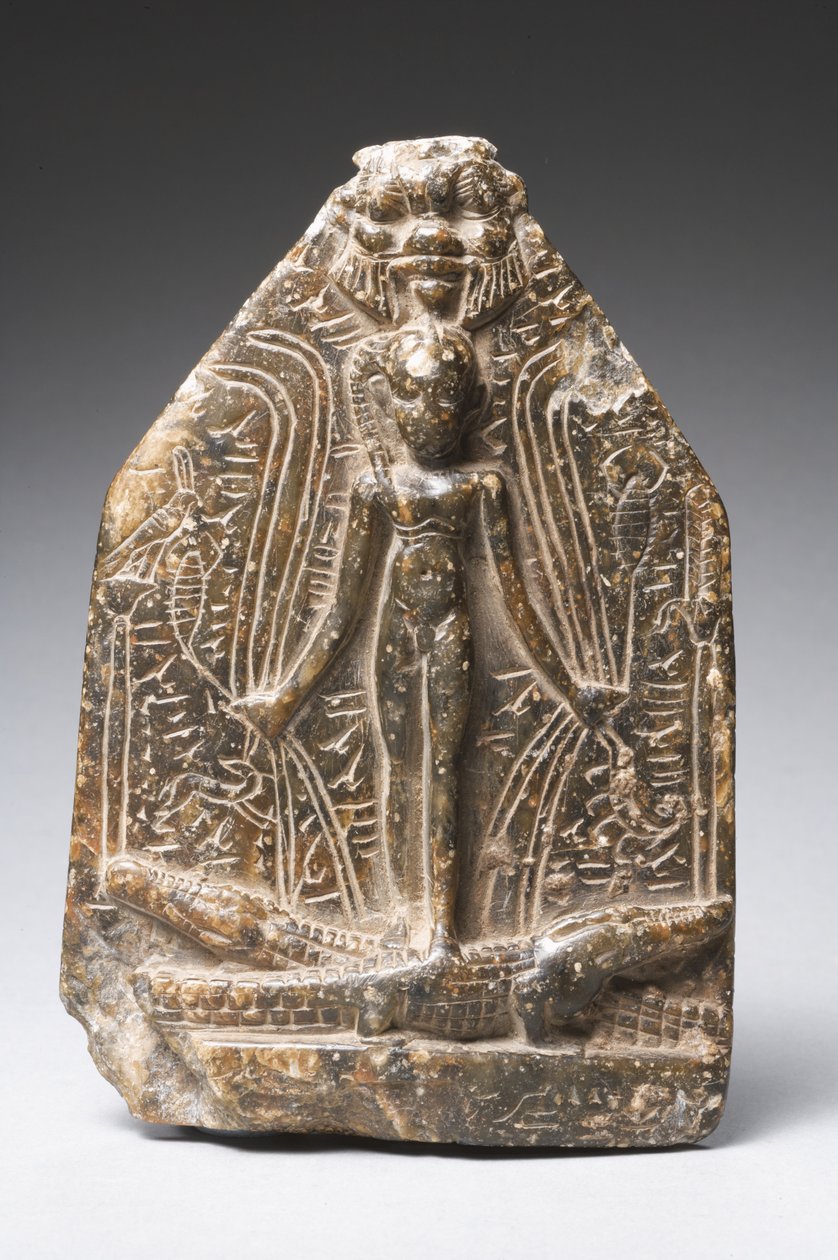 Cippus Horusa (kamień serpentyn) (patrz także 325606) autorstwa Egyptian Ptolemaic Period