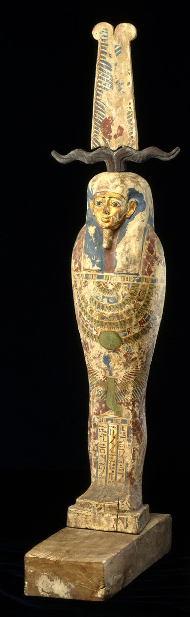 Posąg Towarzysza, 332-30 pne (drewno, polichromia i złoto) autorstwa Egyptian Ptolemaic Period