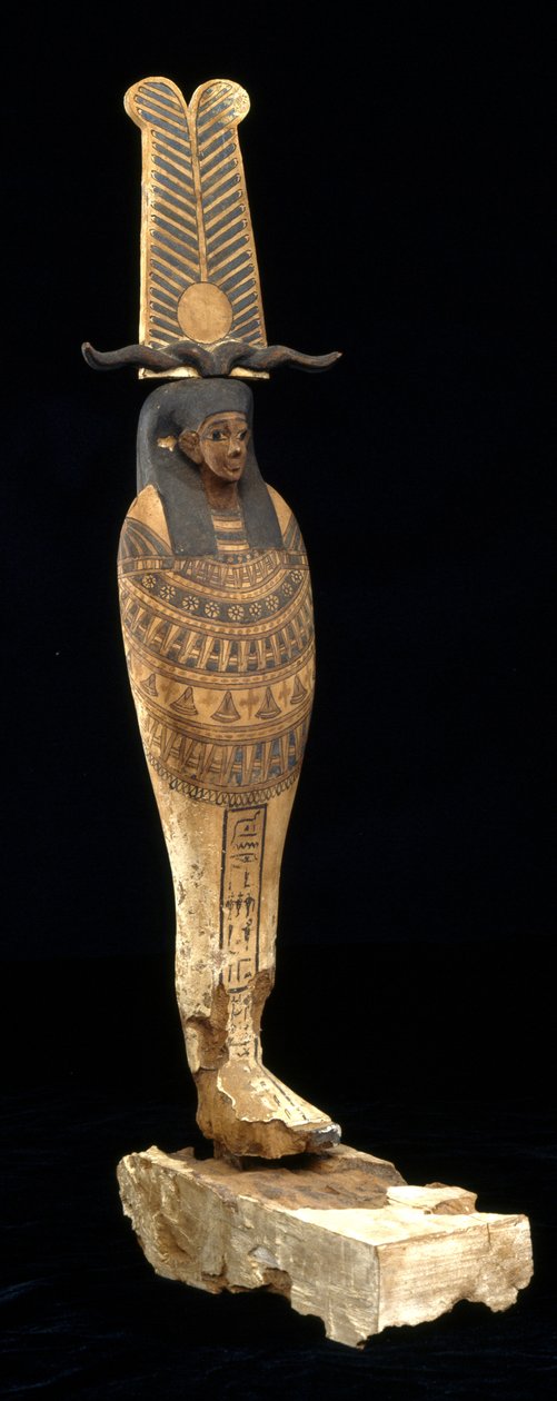 Figura Ptah-Sokar-Ozyrysa, 332-30 pne (drewno, polichromia i złoto) autorstwa Egyptian Ptolemaic Period