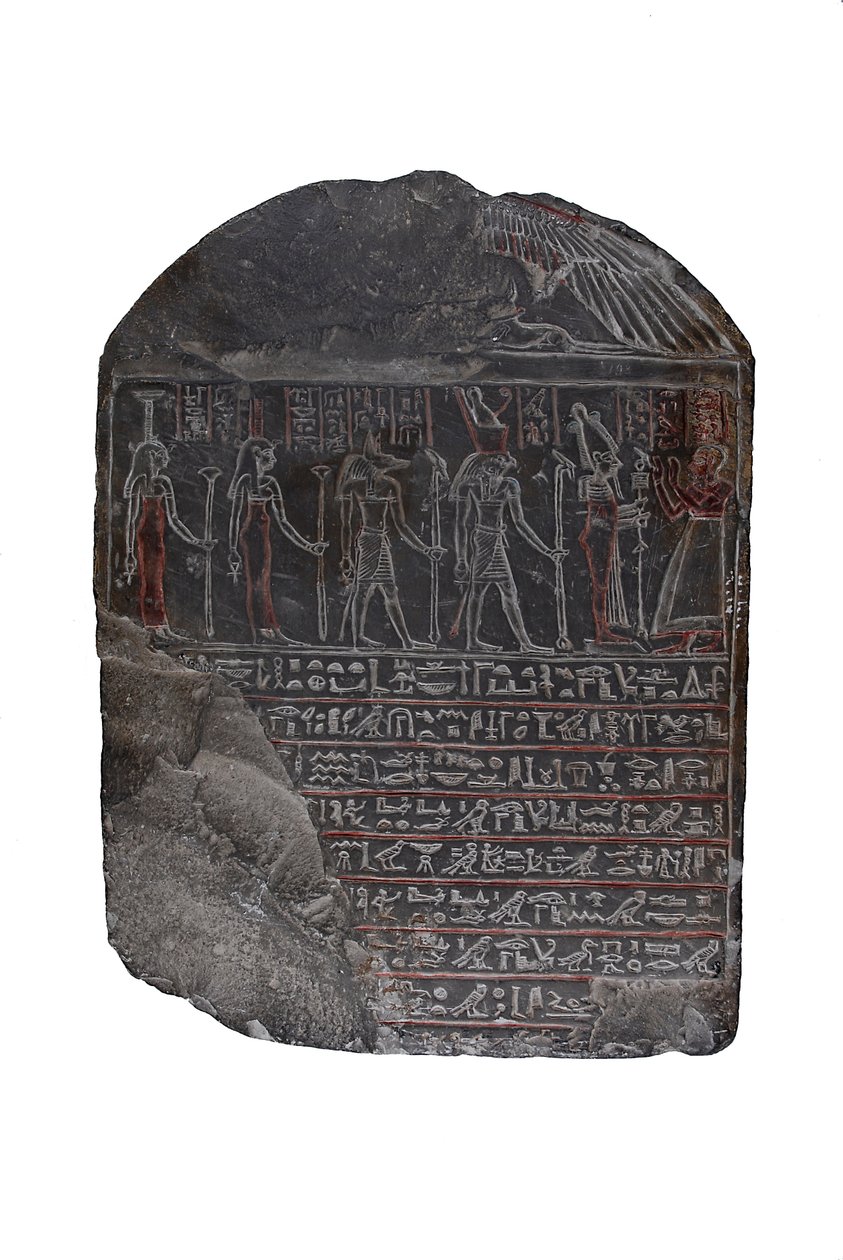 Stela nagrobna Hordiefnachta, 330-323 pne (wapień) autorstwa Egyptian Ptolemaic Period