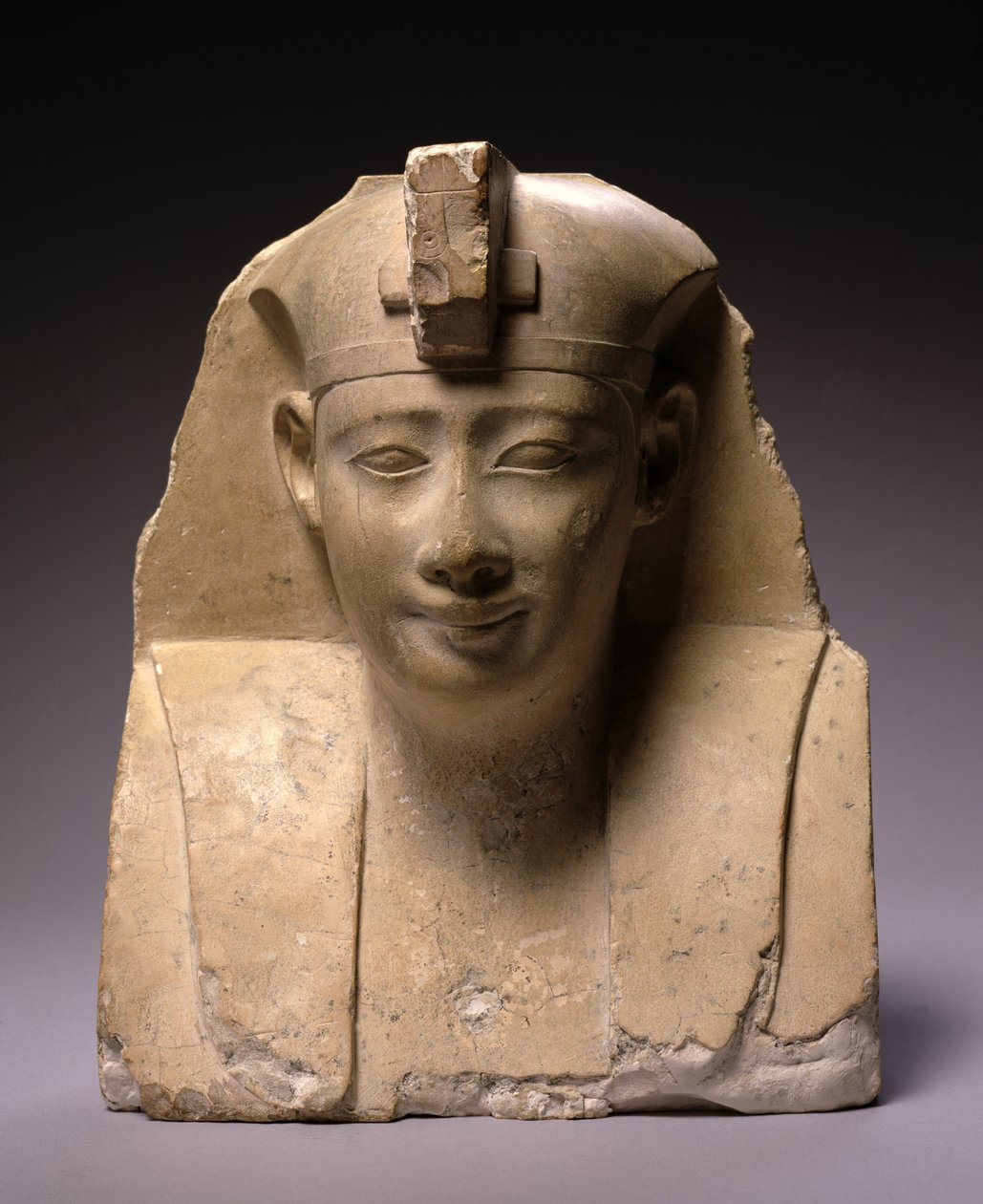 Głowa, wczesny Okres Ptolemejski (304-250 p.n.e.) (wapień) autorstwa Egyptian Ptolemaic Period