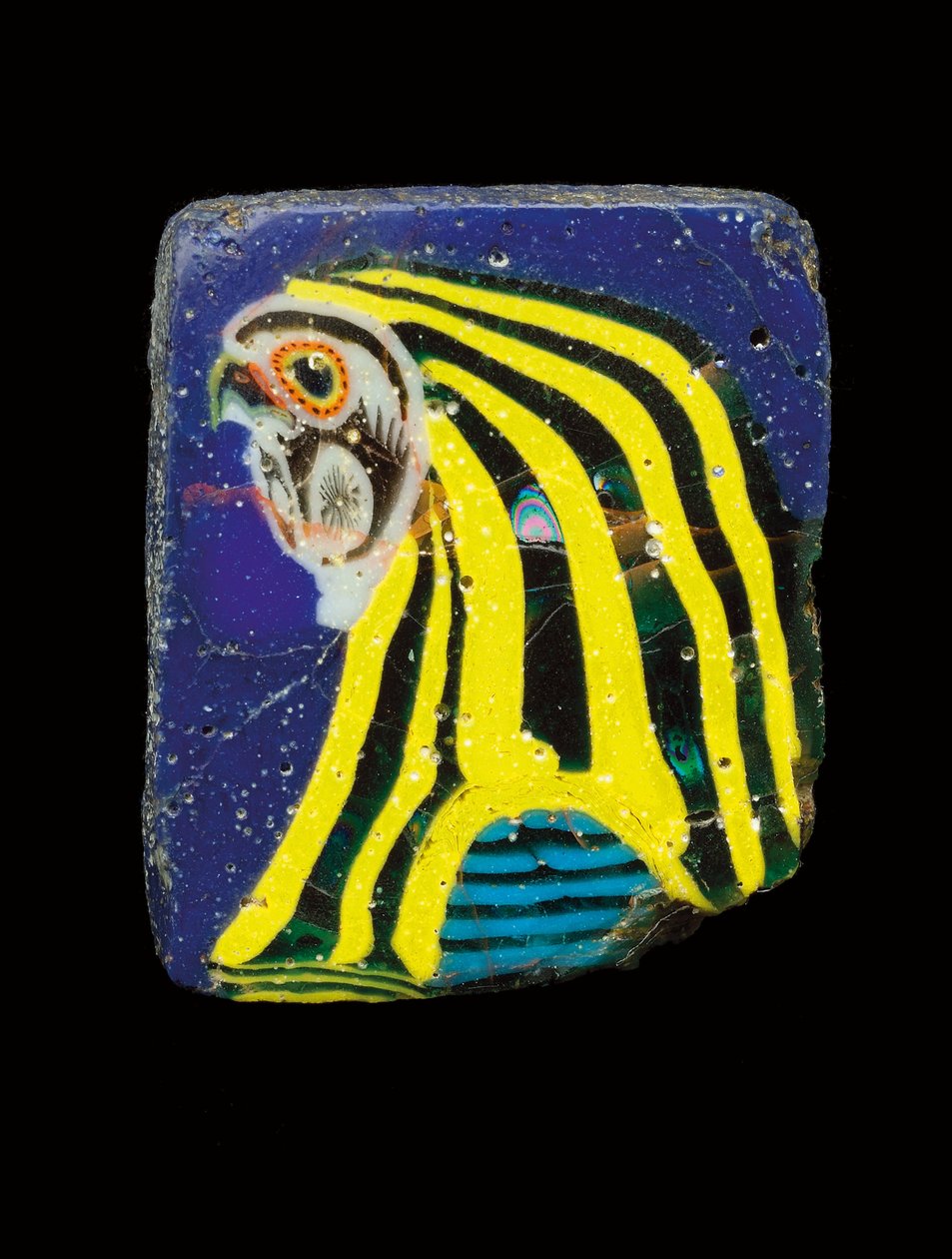 Mozaikowa inkrustacja głowy sokoła, ok. II - I w. p.n.e autorstwa Egyptian Ptolemaic Period