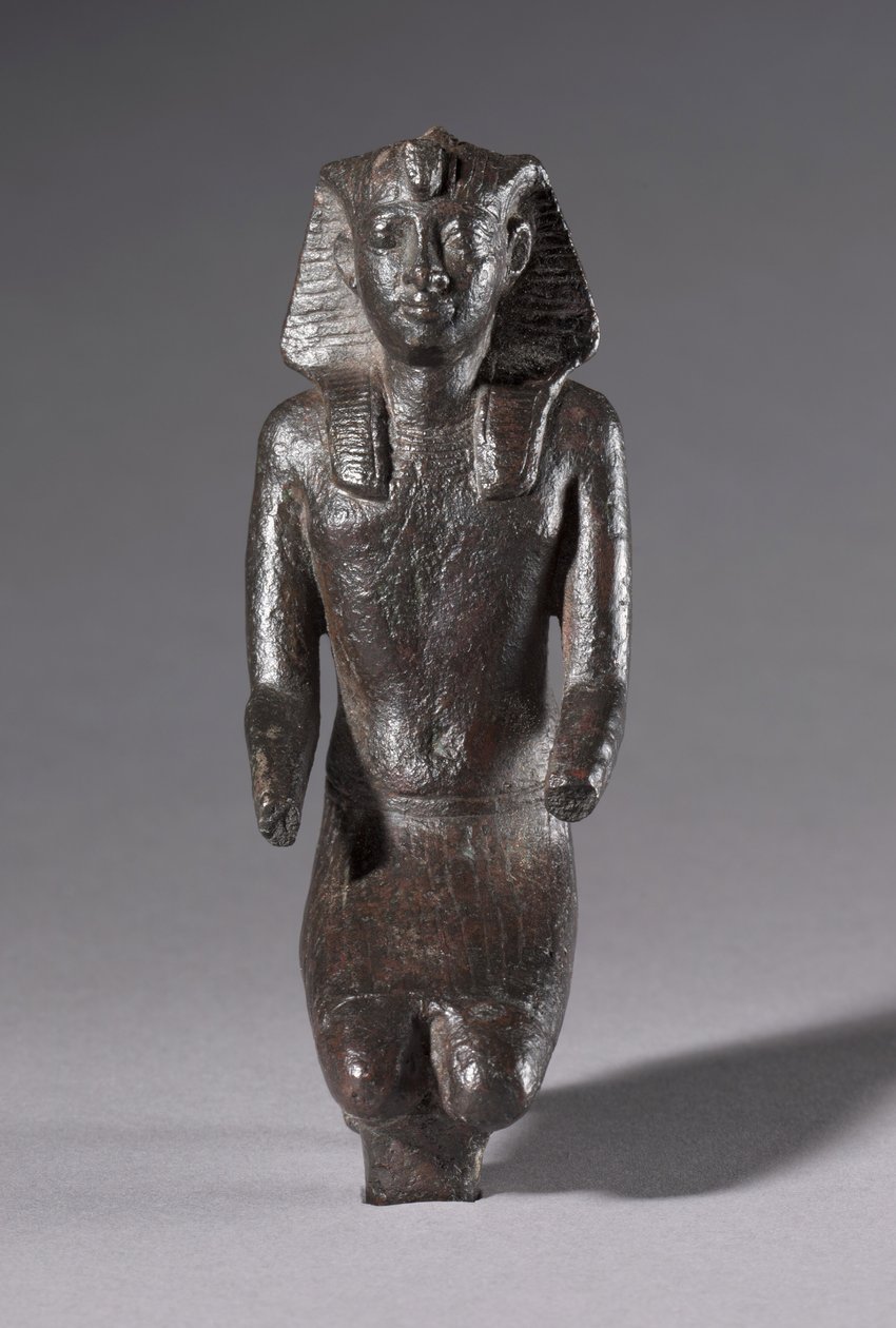 Statuetka Klęczącego Króla, okres grecko-rzymski, 304-30 pne autorstwa Egyptian Ptolemaic Period
