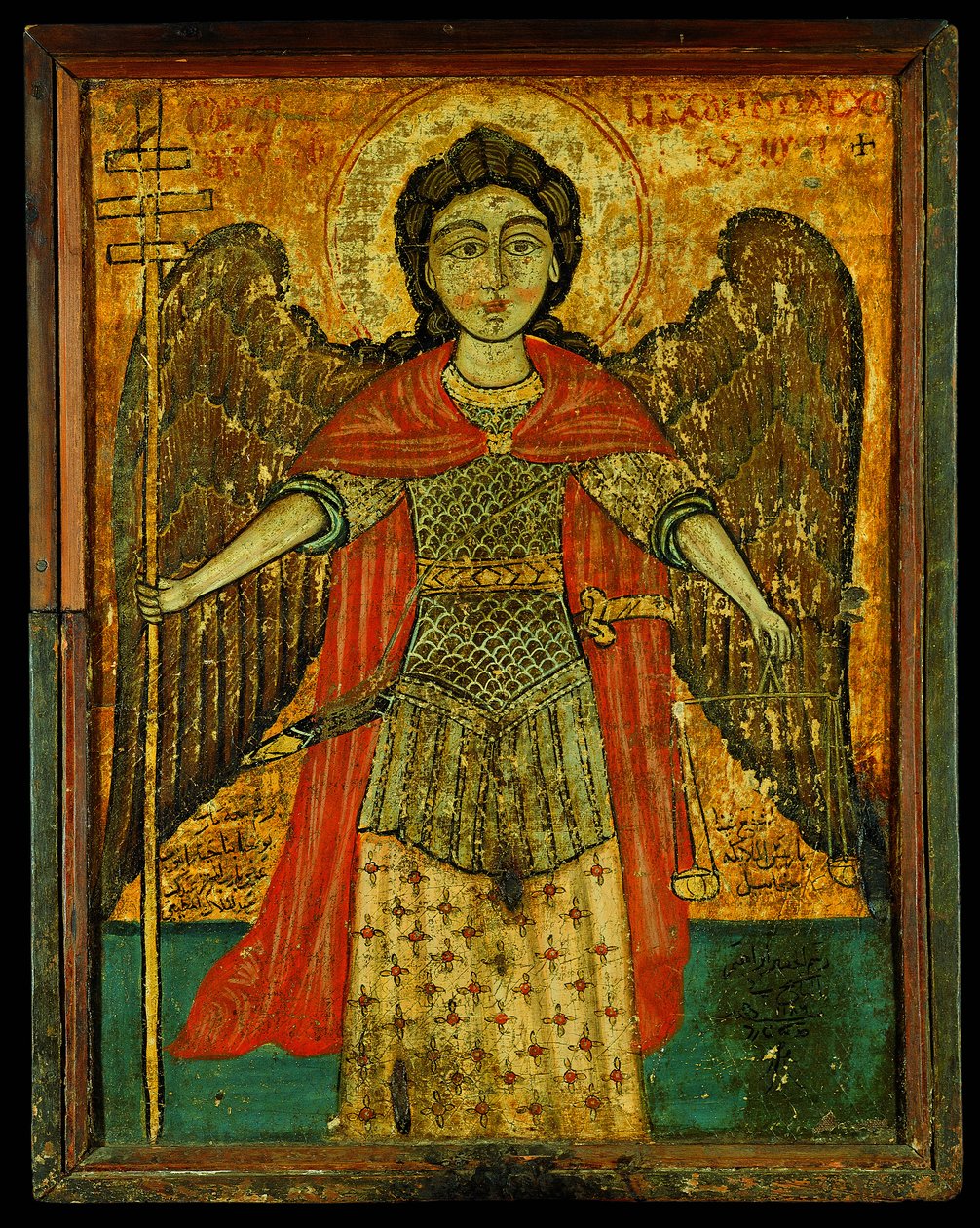 Ikona Archanioła Michała (tempera jajeczna na panelu) autorstwa Egyptian School