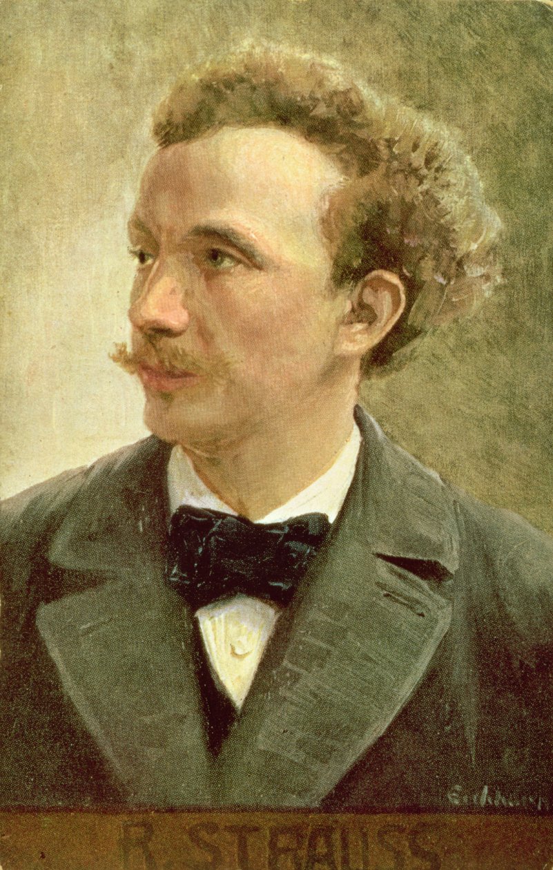Pocztówka Richarda Straussa (1864-1949) ok. 1914 (kolor lito) autorstwa Eichhorn Eichhorn
