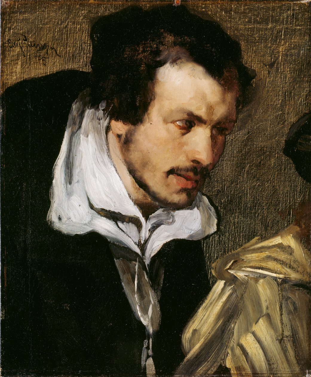 Christian II podpisuje wyrok śmierci na Torben Oxe autorstwa Hjalmer Eilif Emanuel Peterssen