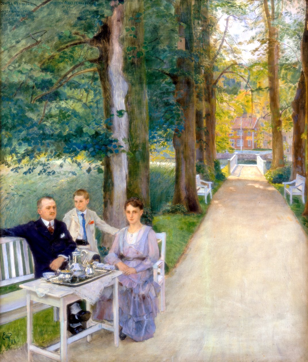 Joh Salve Kallevig, Gudrun Kallevig, Morten Kallevig, c1900-1928 autorstwa Hjalmer Eilif Emanuel Peterssen