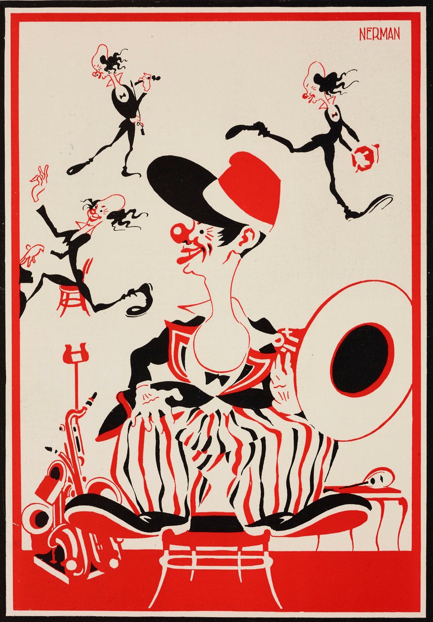 Klaun Noni, ilustracja autorstwa Einara Nermana (1888-1983) z The Tatler, nr 1404, 23 maja autorstwa Einar Nerman