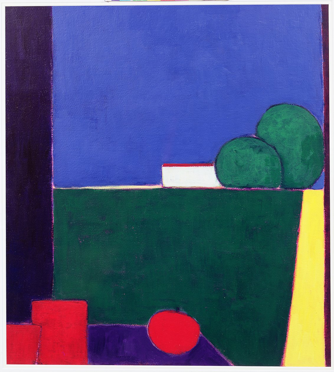 Wieczór w Toskanii (akryl na papierze) autorstwa Eithne Contemporary Artist Donne