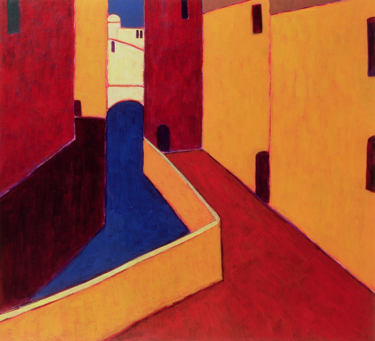 Fondamenta dei Sartori, Wenecja, 1999 (akryl na papierze) autorstwa Eithne Contemporary Artist Donne