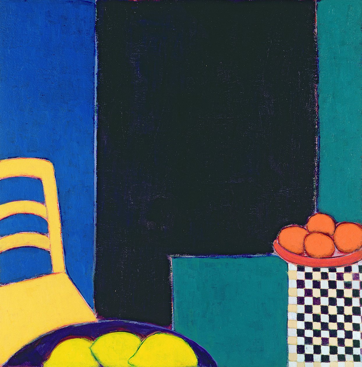 Pomarańcze i cytryny, 2002 (akryl na papierze) autorstwa Eithne Contemporary Artist Donne