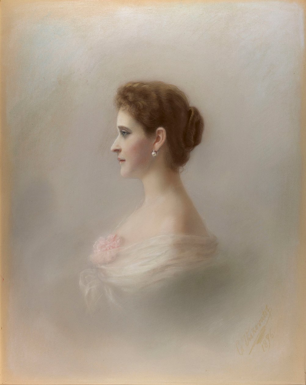 Portret wielkiej księżnej Elizavety Fiodorovny, księżniczki Elżbiety Hesji i Renu, 1896. autorstwa Ekaterina Ieronimovna Viskovatova