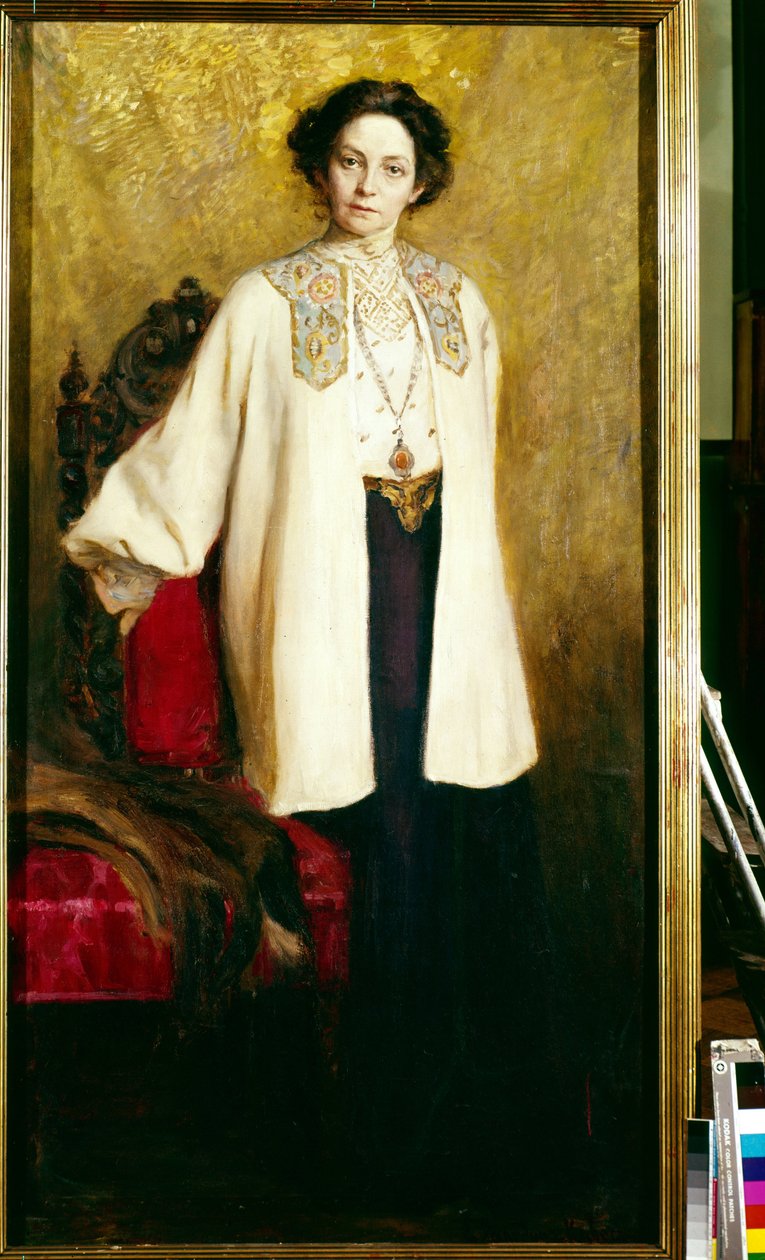 Portret aktorki Very Komissarjevskaia (Komissarzhevskaya) (1864-1910). Obraz Ekateriny Sergeevny Zarudnaya Kavos (1862-1918), olej na płótnie, ok. 1906 r. Sztuka rosyjska XX wieku. Państwowe Centralne Muzeum Teatralne im. A.Bachruszyna, Moskwa. autorstwa Ekaterina Sergeevna Zarudnaya Kavos