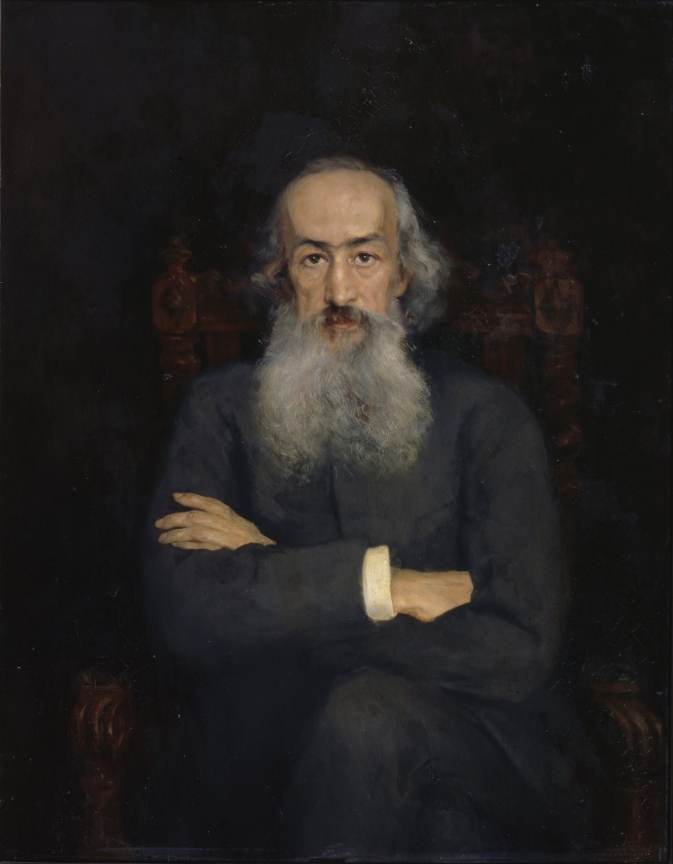 Portret historyka Konstantina Nikołajewicza Bestużewa-Riumina 1829-1897, 1889 autorstwa Ekaterina Sergeevna Zarudnaya Kavos