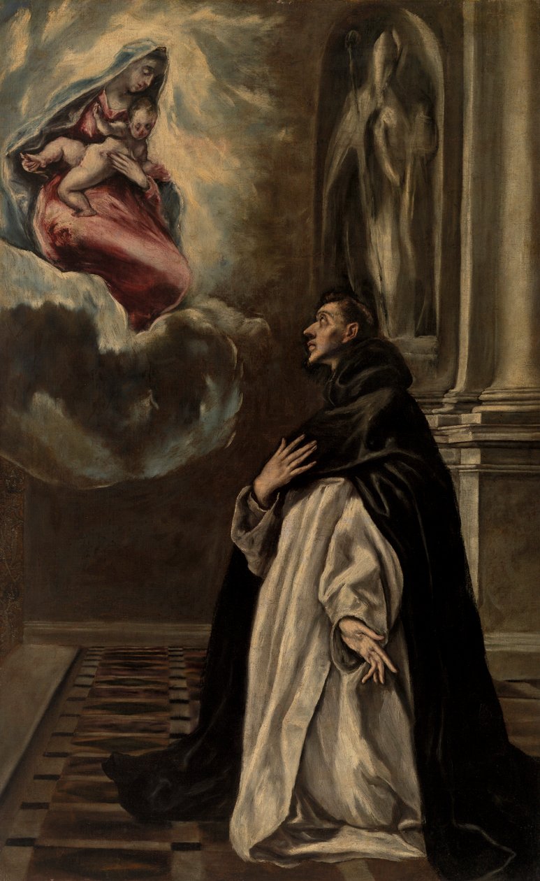 Objawienie Dziewicy z Dzieciątkiem Św autorstwa El Greco