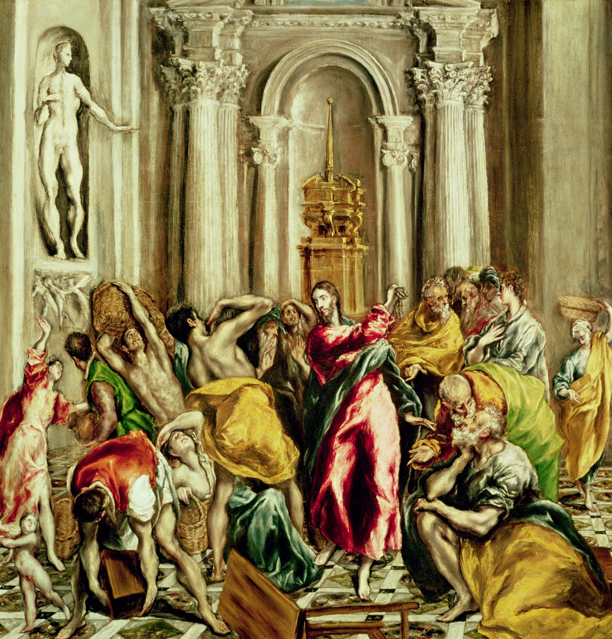 Jezus wyprowadza kupców ze świątyni, 1610-14 autorstwa El Greco