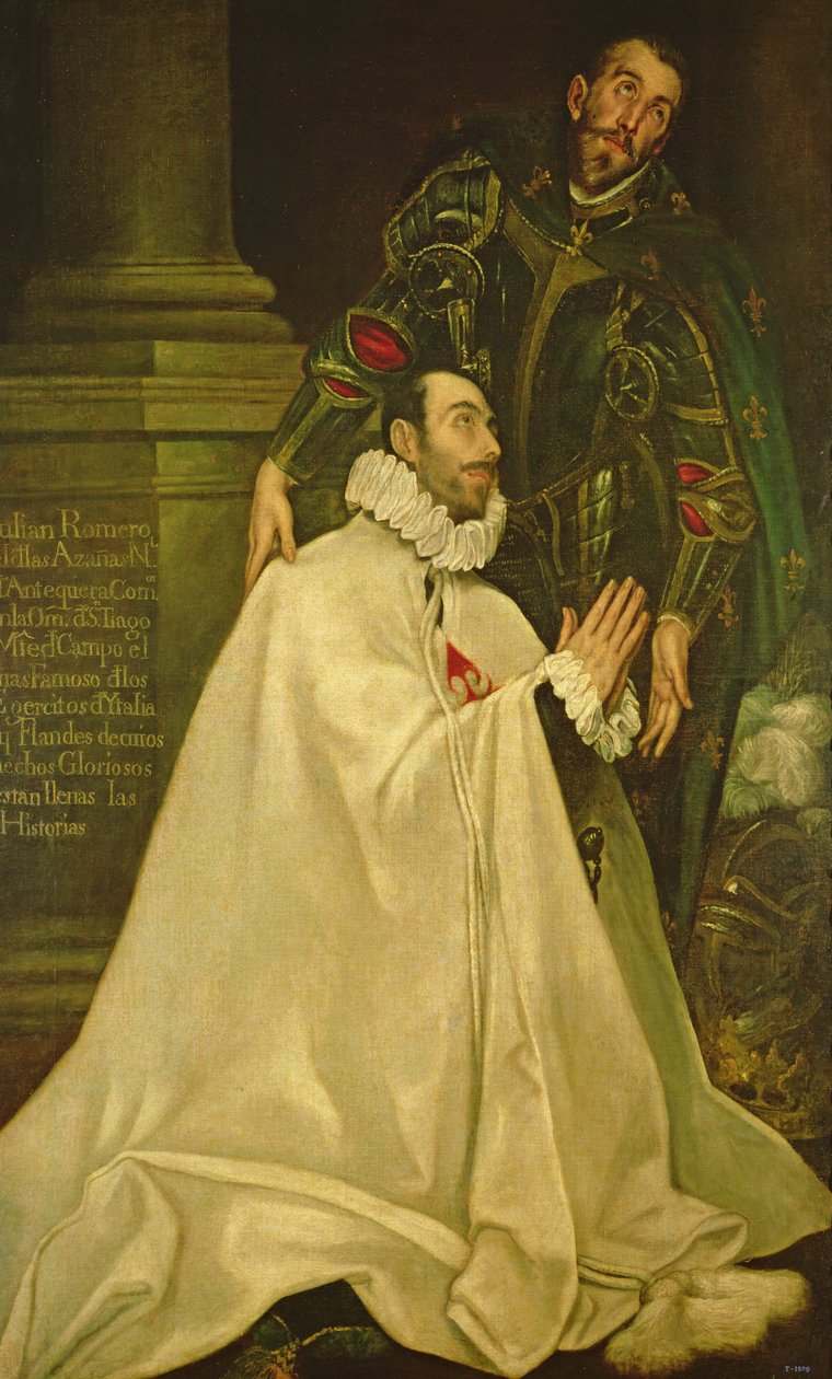 Julian Romero de las Azanas ze św. Julianem, 1587-97 autorstwa El Greco