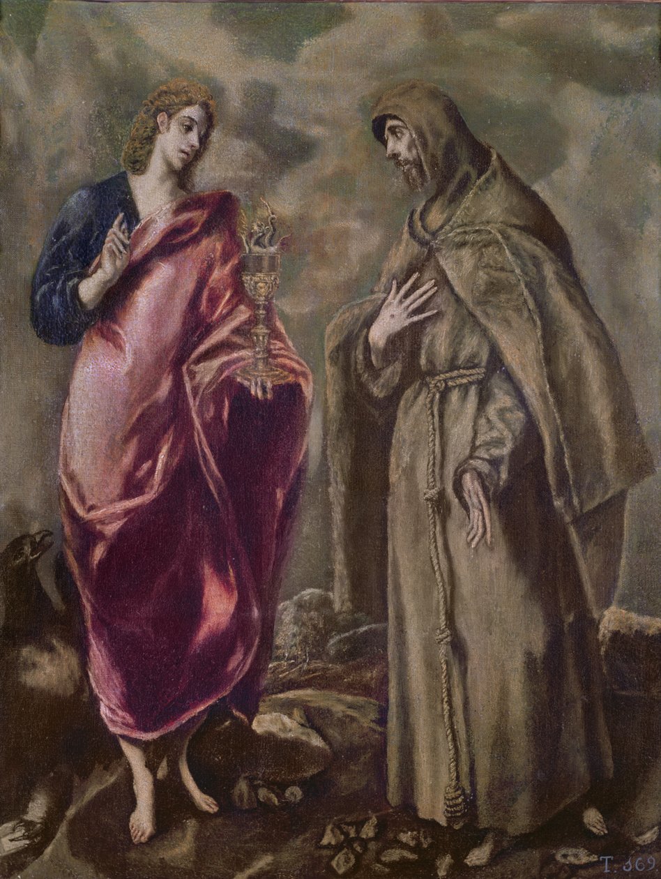 Św. Jan Ewangelista i św. Franciszek z Asyżu, ok. 1608 autorstwa El Greco