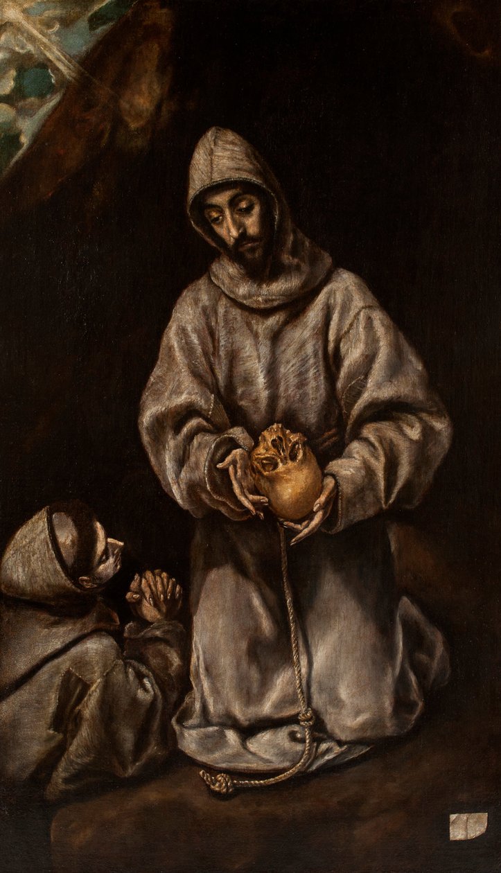 Św. Franciszek i brat Leon rozmyślają o śmierci autorstwa El Greco