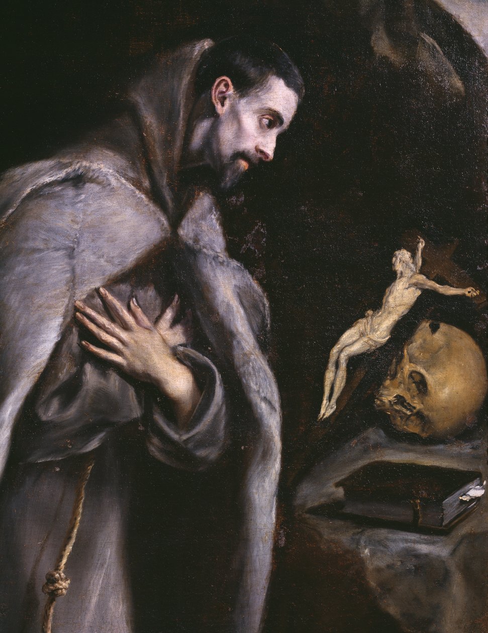 Franciszek medytujący, ok. 1586-92 r. autorstwa El Greco