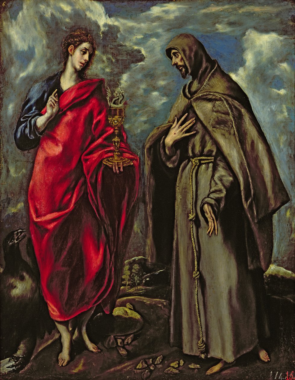 Św. Jan Ewangelista i św. Franciszek, ok. 1600 autorstwa El Greco