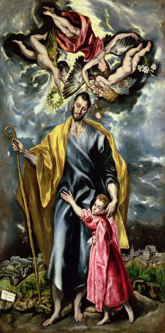 Św. Józef i Dzieciątko Jezus, 1597-99 autorstwa El Greco