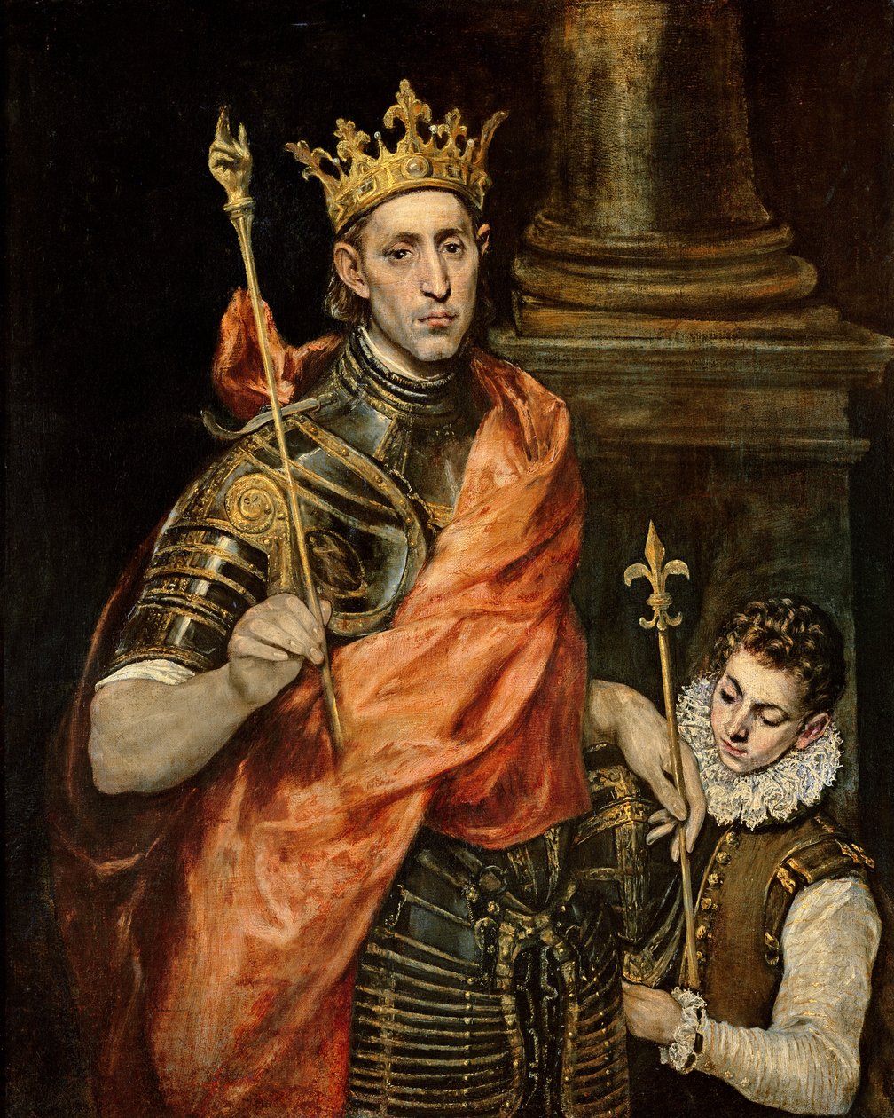 Ludwik (1215-70) i jego stronnicy, ok. 1585-90 autorstwa El Greco