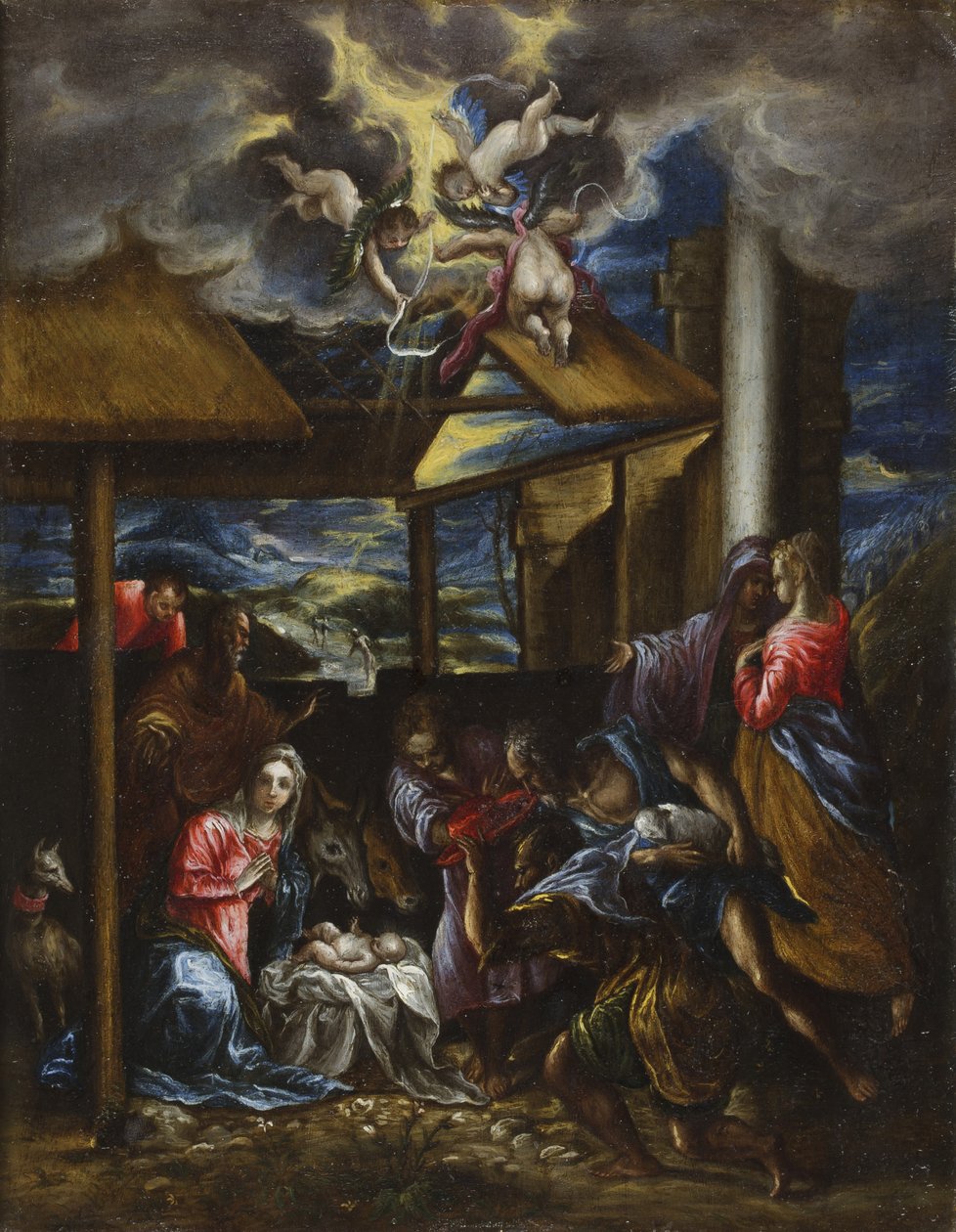 Adoracja pasterzy, ok. 1576-77 autorstwa El Greco