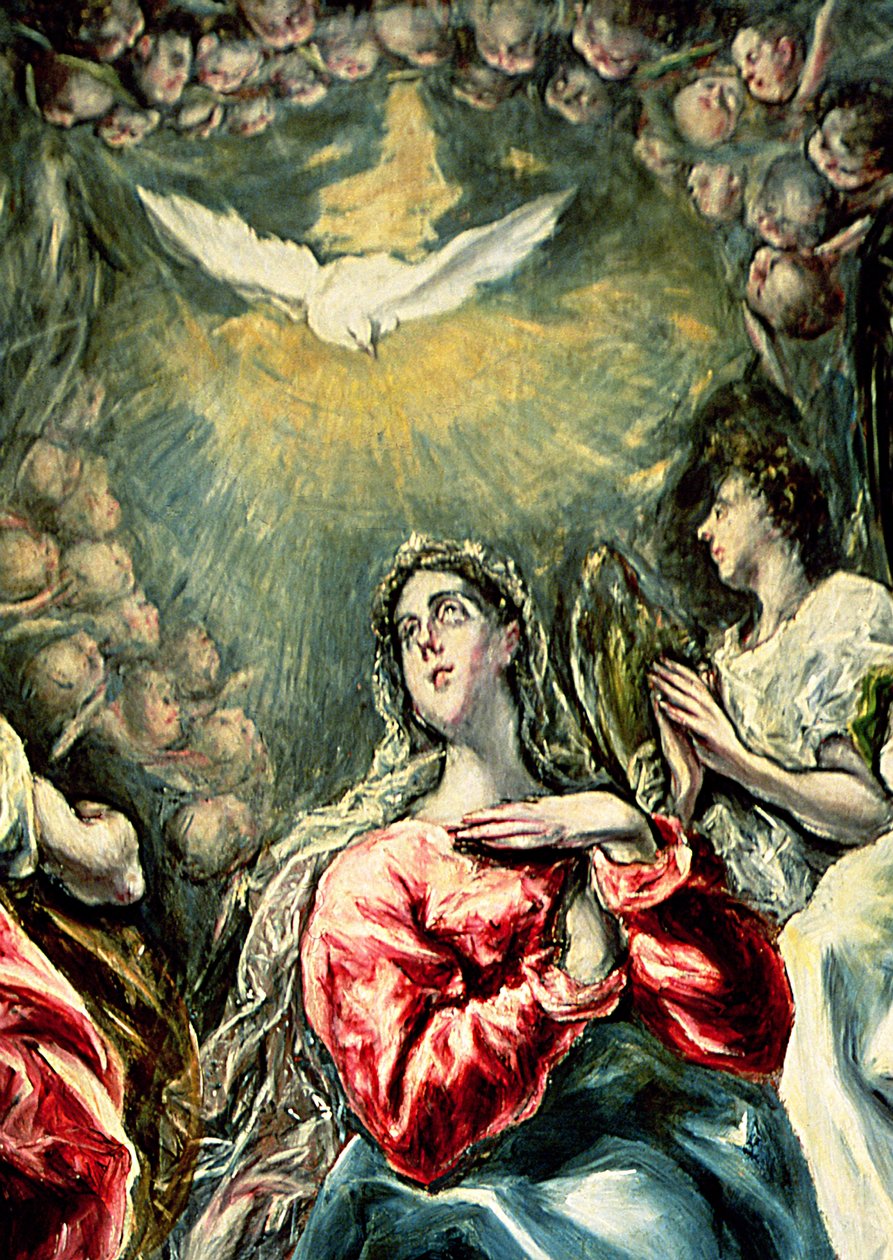 Niepokalane Poczęcie, 1607-13 (olej na płótnie (detal 90015) autorstwa El Greco