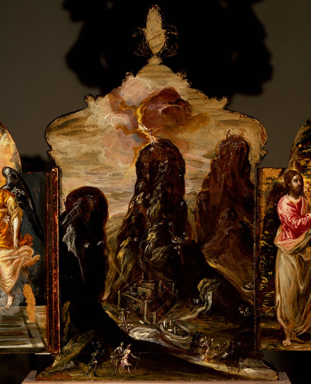 Góra Synaj, przenośny ołtarz tryptykowy, autorstwa El Greco (1541-1614) autorstwa El (1541 1614) Greco