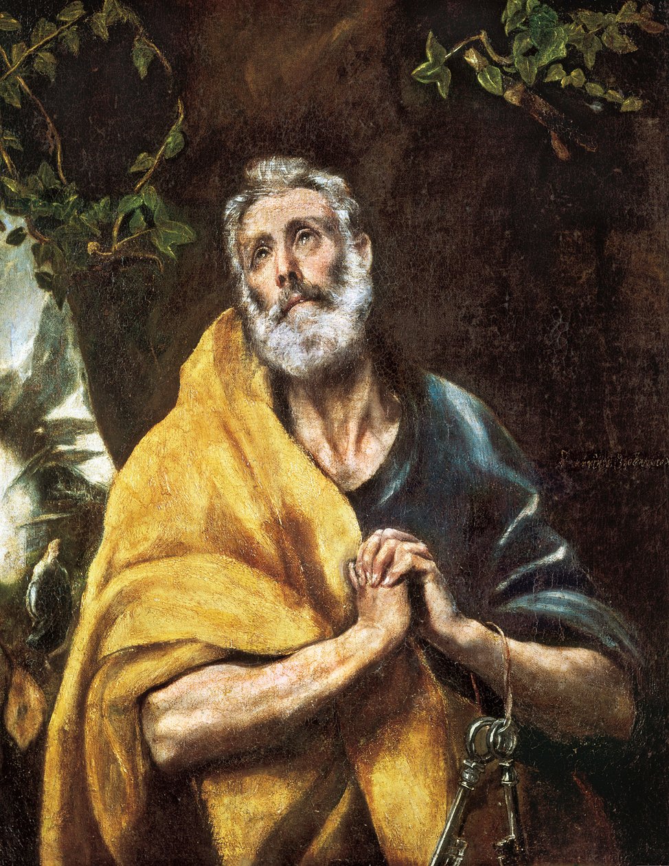 „Łzy św. Piotra”, ok. 1594-1604 (olej na płótnie) autorstwa El Greco