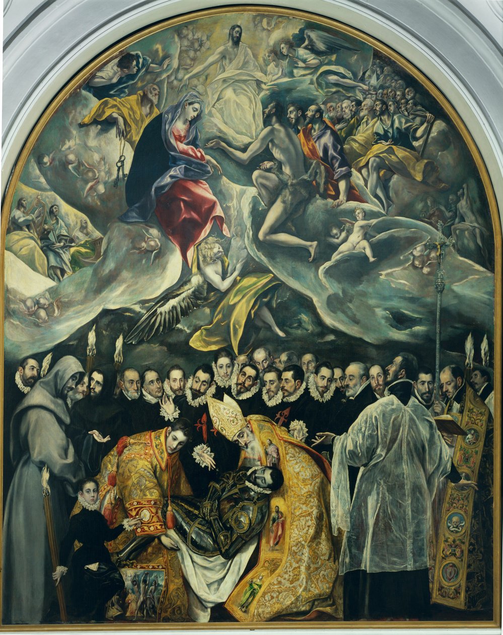 Pochówek hrabiego Orgaza autorstwa El (1541-1614) Greco