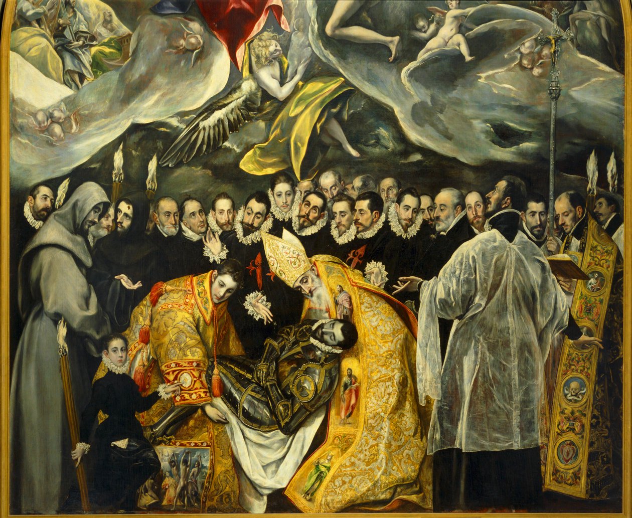 Pochówek hrabiego Orgaza autorstwa El (1541-1614) Greco