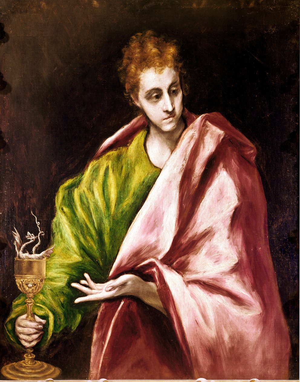 Apostolat katedry w Toledo: Apotre Świętego Jana Ewangelisty. Obraz Domenikosa Theotokopoulosa dit El Greco (1540-1614) autorstwa El Greco