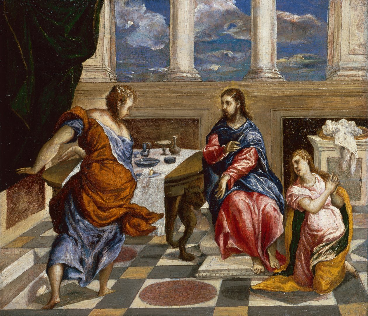 Chrystus w Domu Marty i Marii autorstwa El Greco