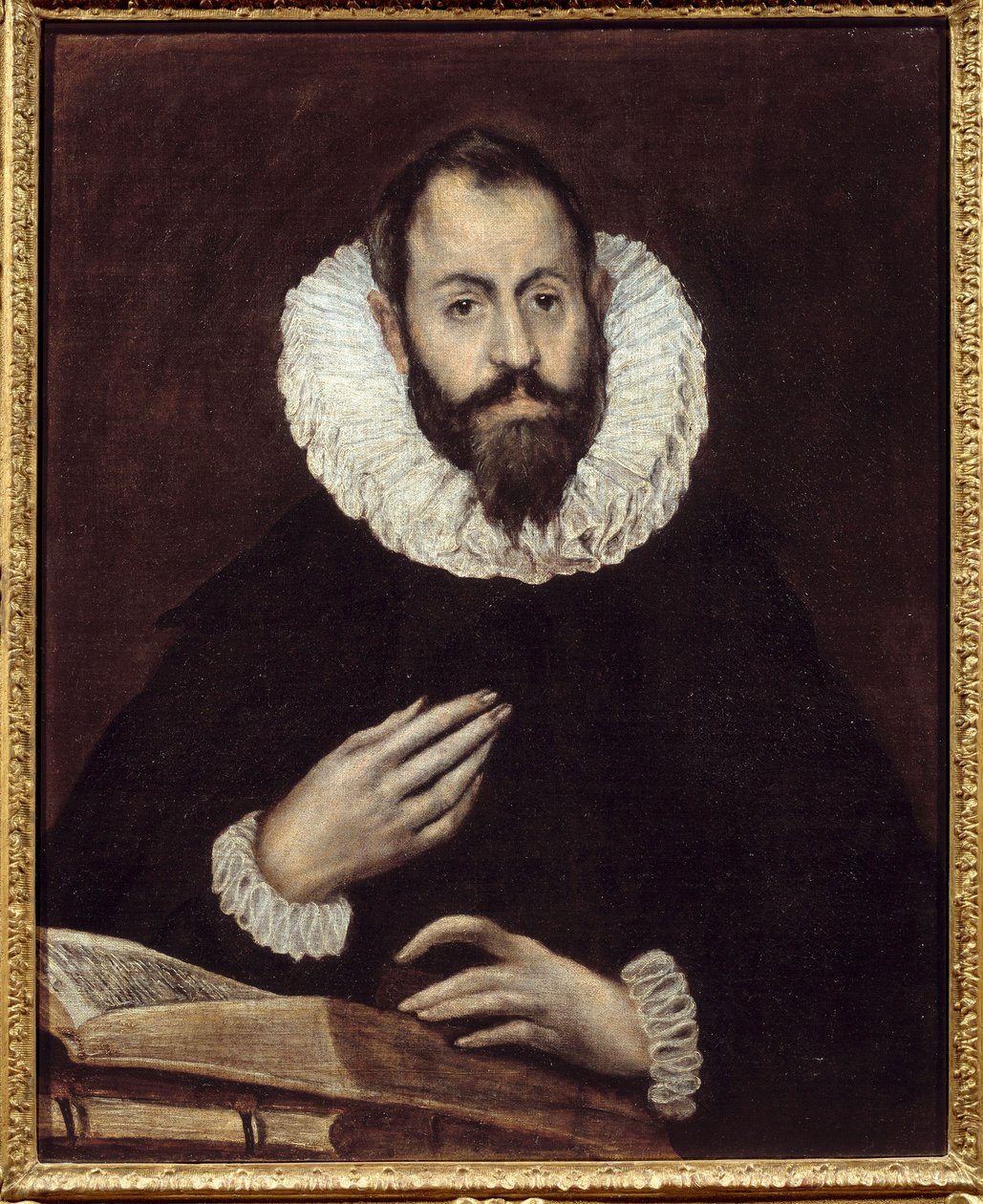 Portret mężczyzny. Obraz Domenikos Theotokopoulosa dit El Greco (1541-1614), około 1600-1610. Olej na płótnie. Amiens, Musee De Picardie - Portret mężczyzny. Obraz Domenikosa Theotokopoulosa zwany El Greco (1541-1614), około 1600-1610. Olej na płótnie. Lic autorstwa El Greco