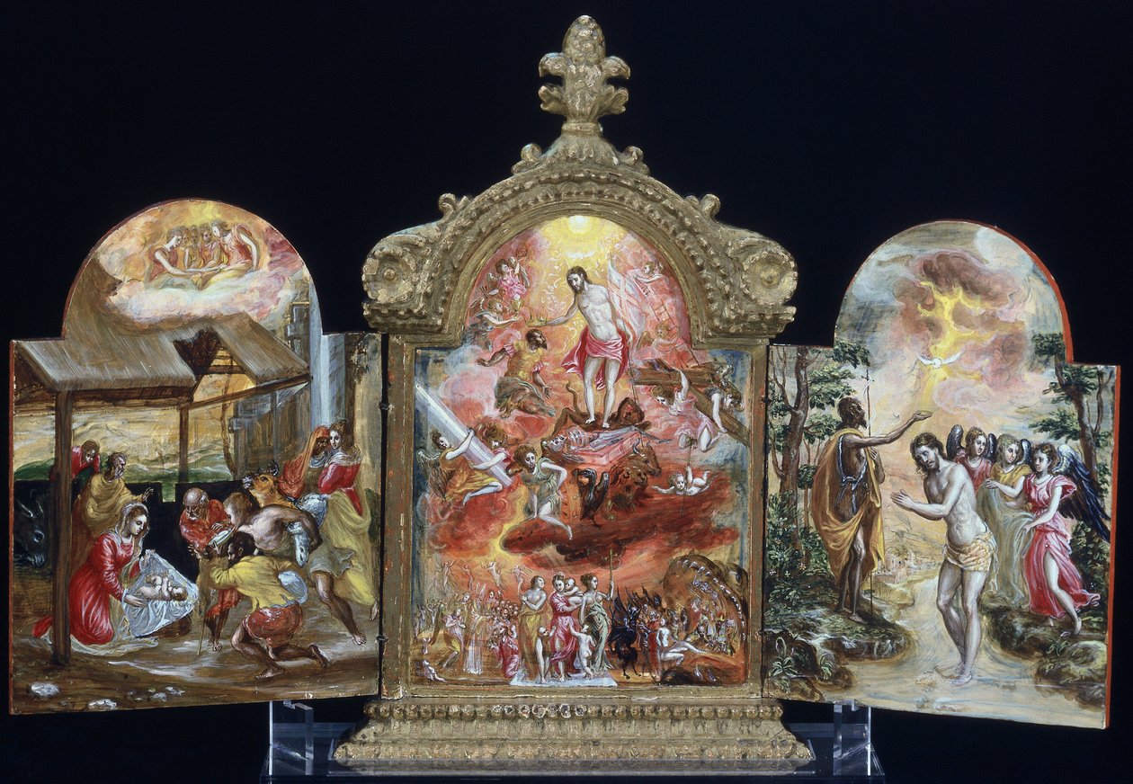 Ołtarz przenośny (tempera na drewnie) autorstwa El Greco