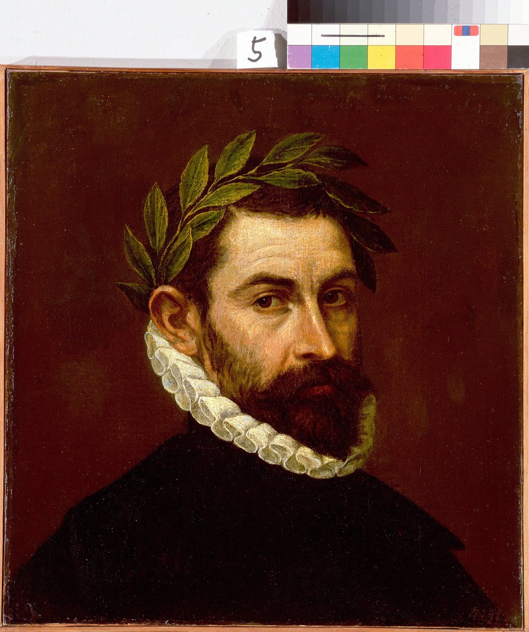 ""Portret poety Alonso de Ercilla y Zuniga (1533-1594)"" Obraz Domenikosa Theotokopoulosa znanego jako El Greco (1540-1614) 1576-1578 Wymiary 44,3x41,5 cm Sankt Petersburg Ermitaż autorstwa El Greco