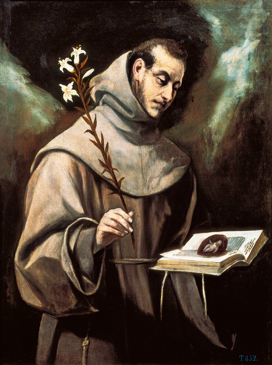 Portret św. Antoniego Padewskiego autorstwa El Greco