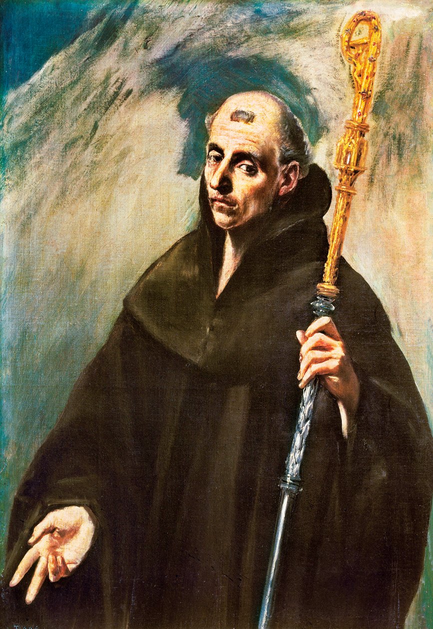 Portret św. Benedykta z Nursji autorstwa El Greco