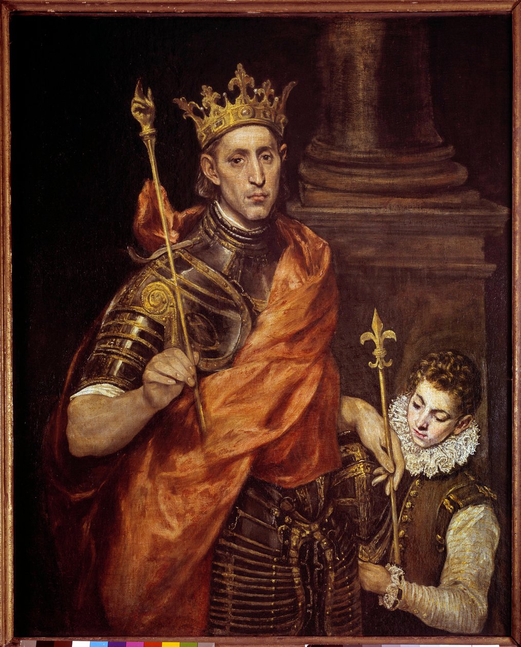 Portret św. Ludwika (Ludwik IX) z jedną stroną (1214-1270) Obraz Domenikos Theotokopoulos dit El Greco (1541-1614) Nd. 1,20 x 0,96 m² autorstwa El Greco