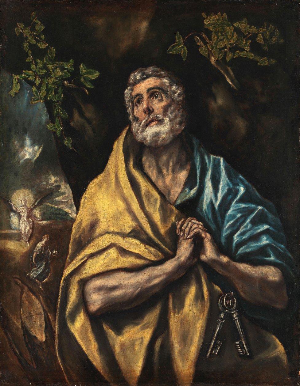 Święty Piotr Skruszony, ok. 1590 (olej na płótnie) autorstwa El Greco